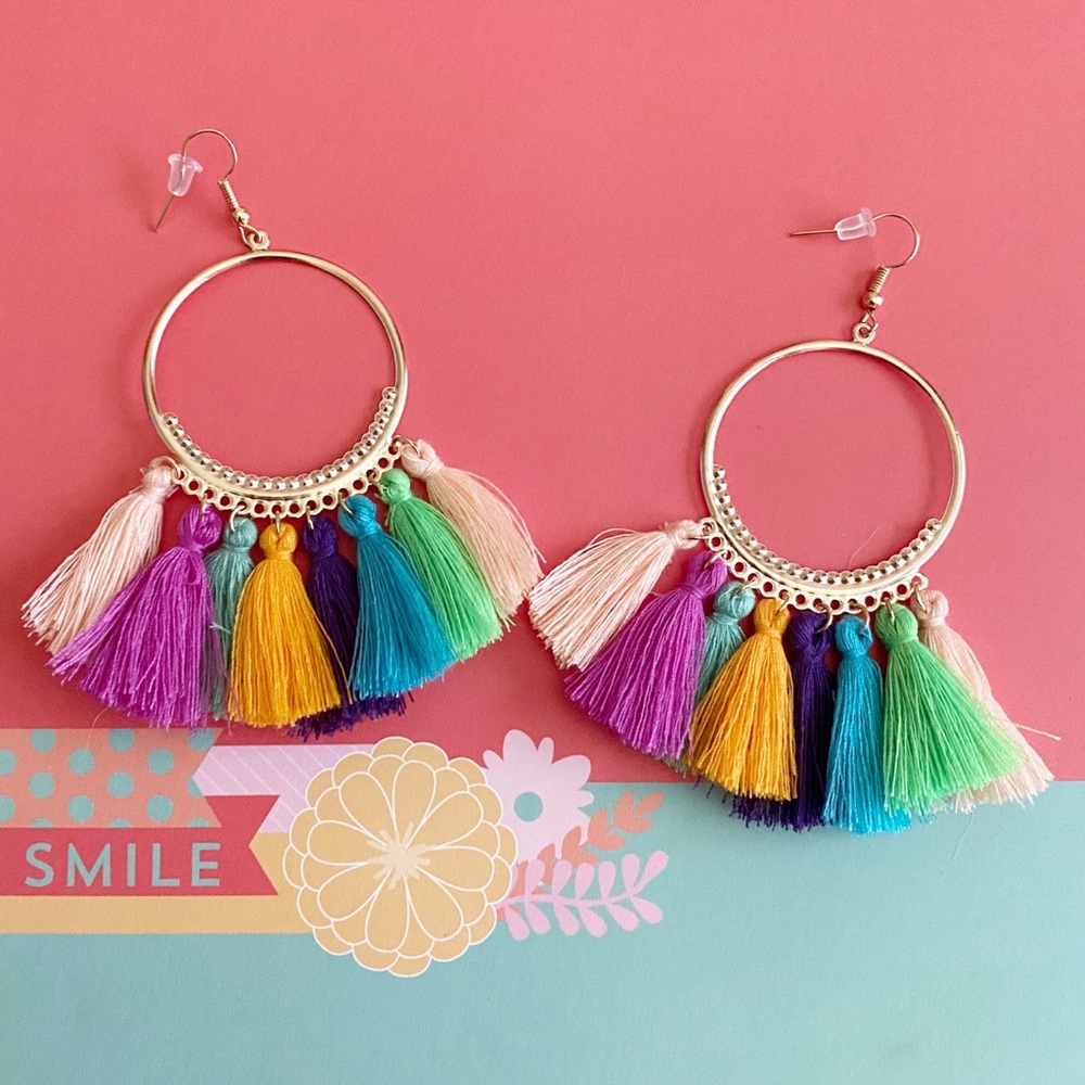 Rainbow tassel earrings *NEW*